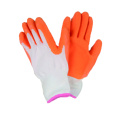 13G Nylon/Polyster Liner Glove with Latex Coated, Wrinkle Finished